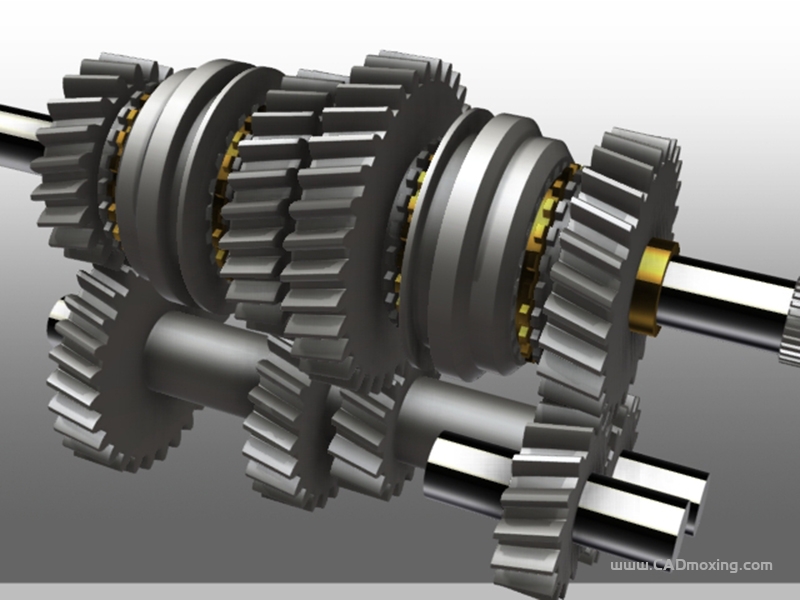 CAD模型网4档齿轮变速箱三维模型