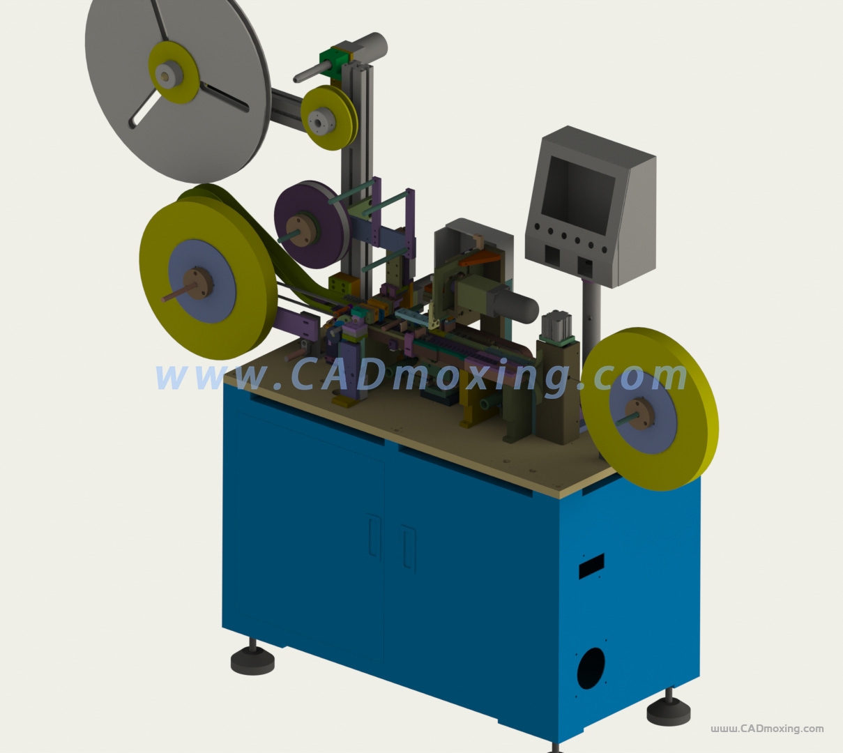 CAD模型网端子裁切载带包装机三维模型