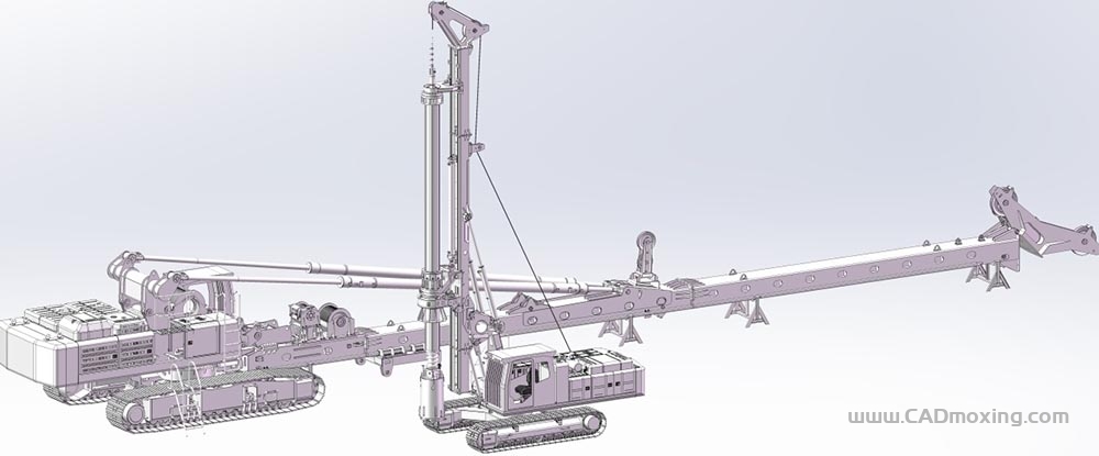 CAD模型网旋挖钻机方型臂架三维模型
