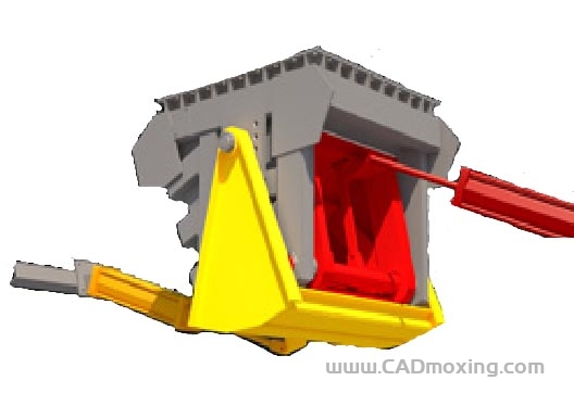 CAD模型网双作用径向门溜槽铲斗挖斗三维模型