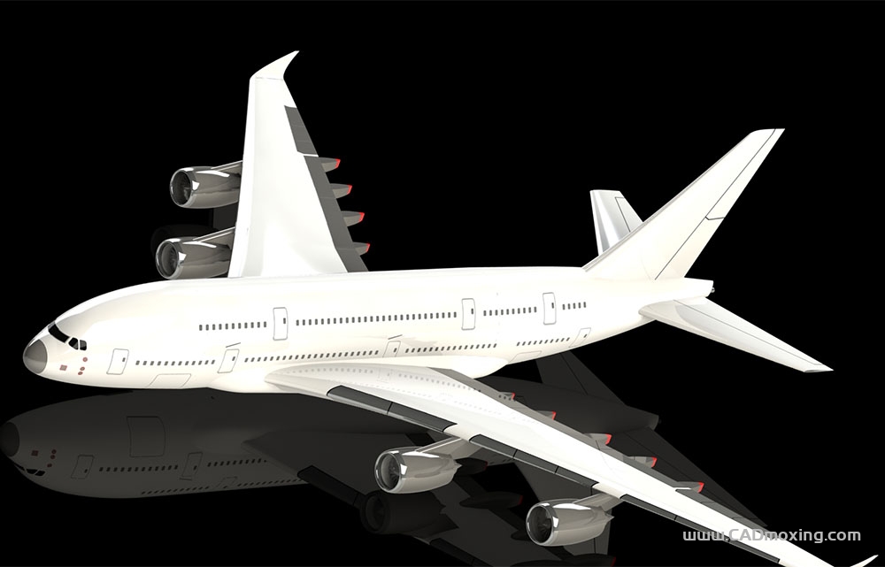 CAD模型网空客客机A380飞机外观模型三维模型