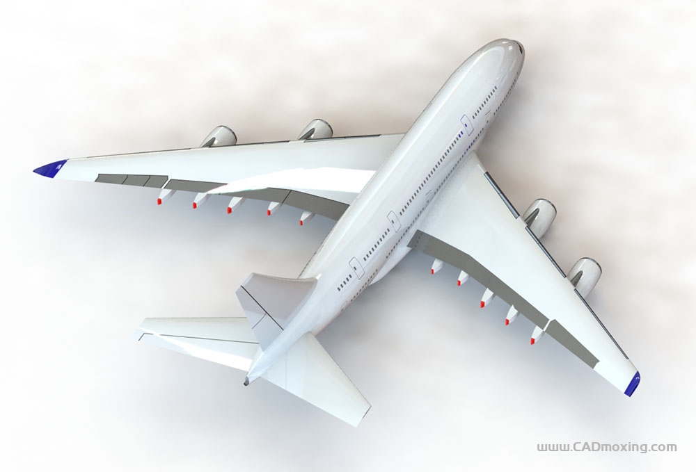 CAD模型网空客客机A380飞机外观模型三维模型