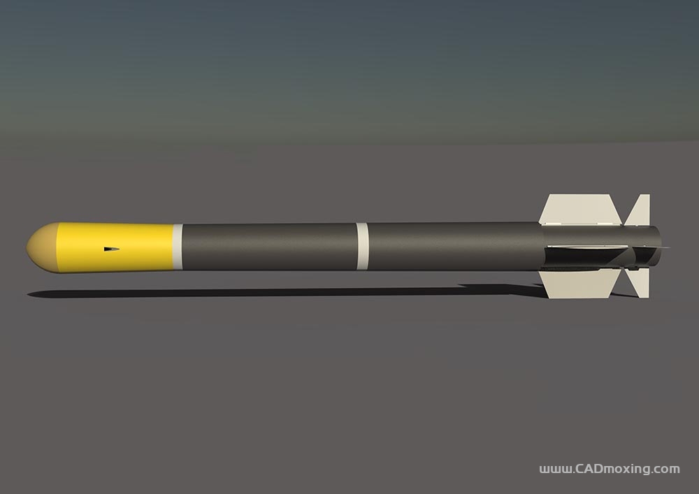 CAD模型网空对地导弹外形结构设计三维模型