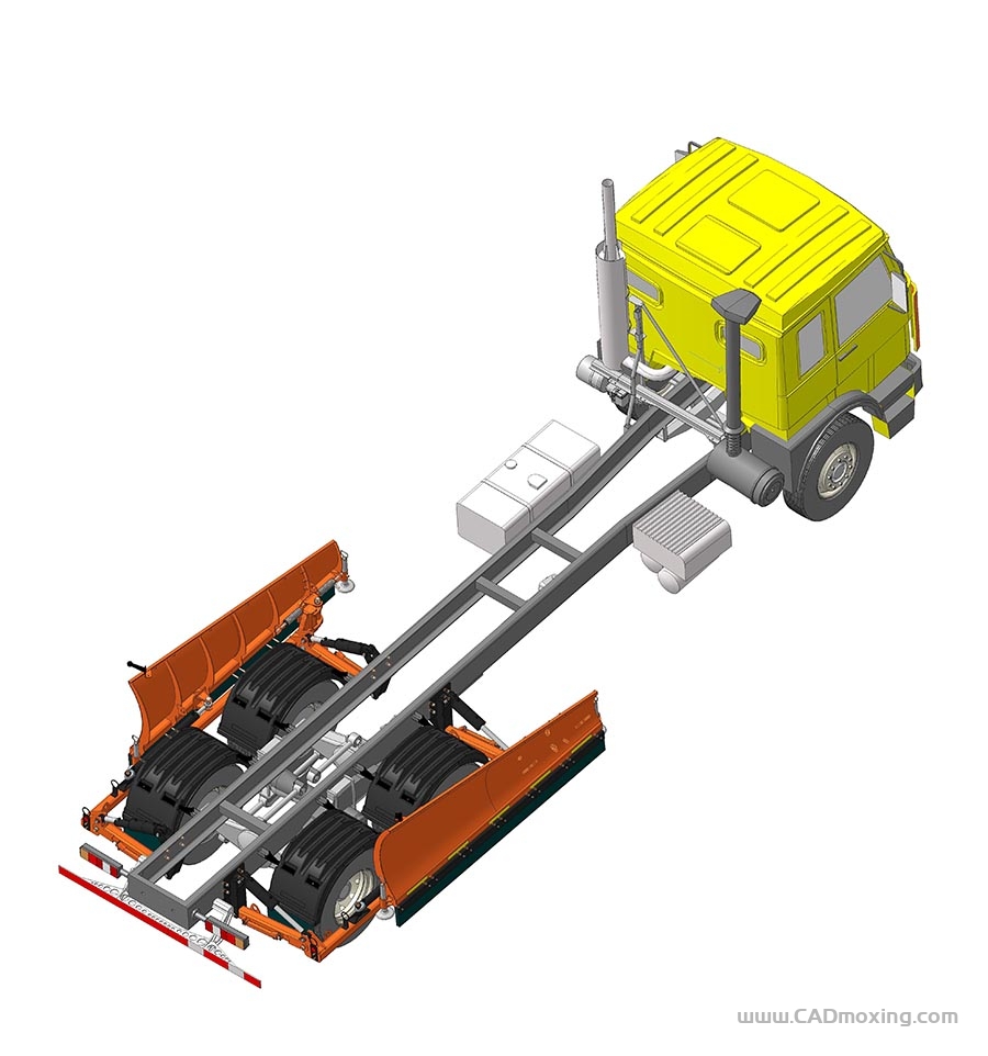 CAD模型网公路铲雪车雪铲三维模型