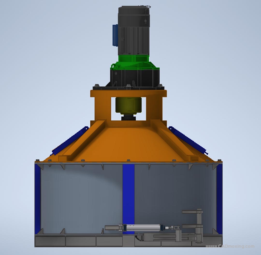 CAD模型网立式圆筒行星搅拌机混料器三维模型