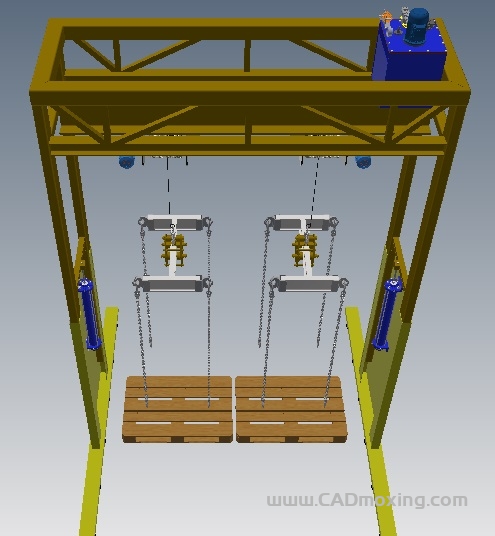 CAD模型网小型龙门起重机桁吊三维模型