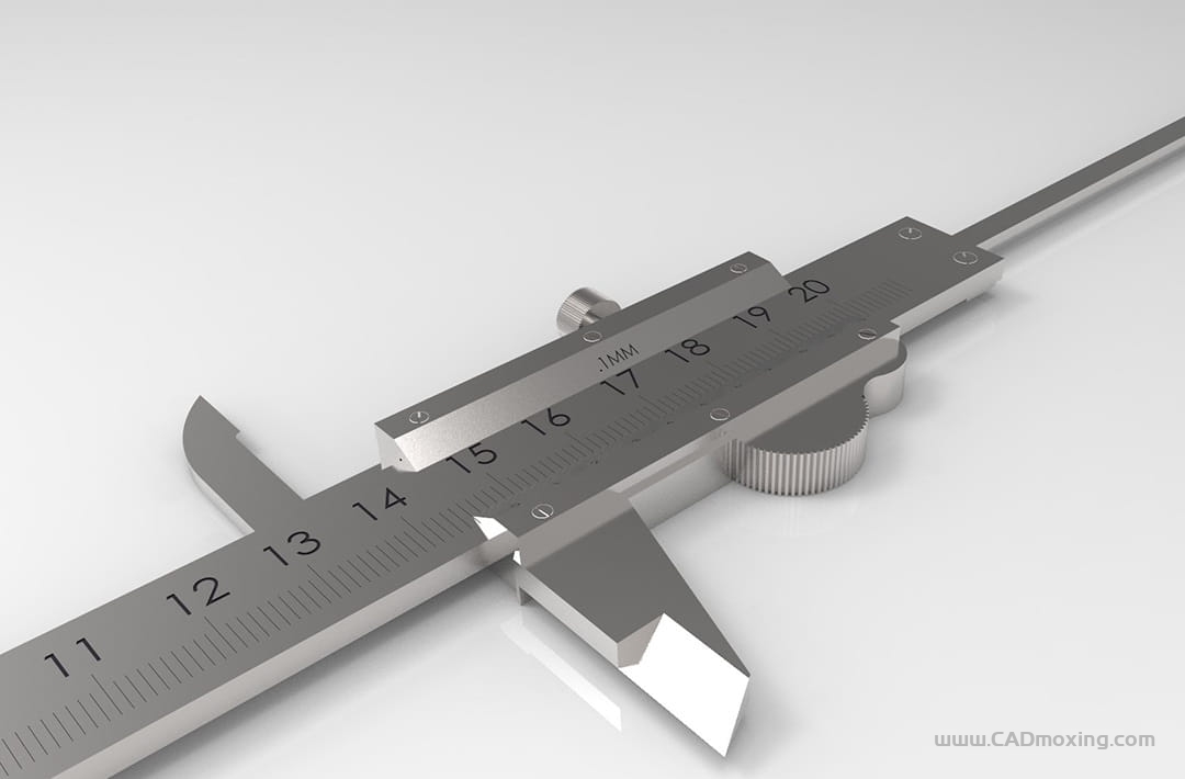 CAD模型网测量量具游标卡尺尺子三维模型