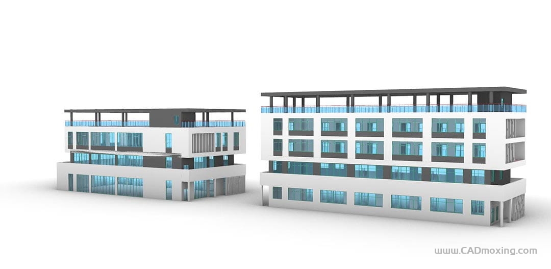 CAD模型网建筑学校教学楼结构设计三维模型