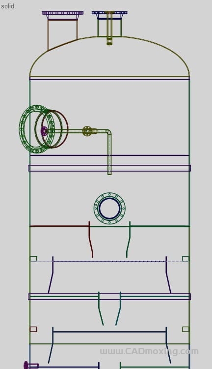 CAD模型网蓄热器塔结构设计方案三维模型