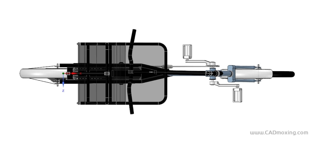 CAD模型网卧式自行车方案设计三维模型