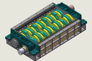 CAD模型网高效1600双轴撕碎机破碎机三维模型