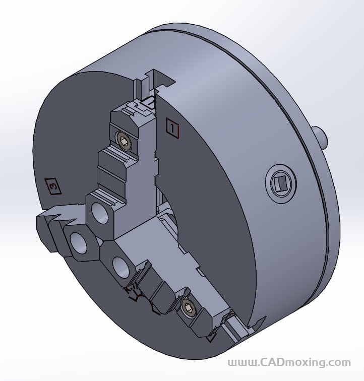 车床200mm三爪卡盘设计模型