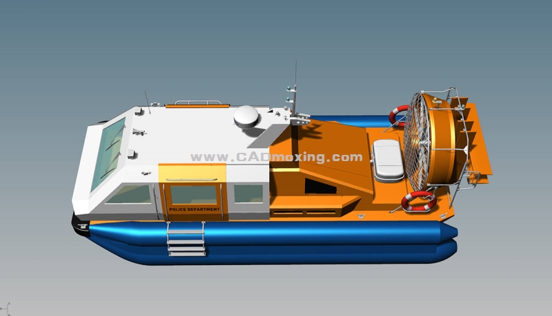 CAD模型网海上气艇船模型三维模型