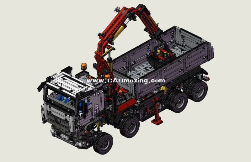 CAD模型网乐高机械积木玩具梅赛德斯奔驰 AROCS 工程车挖掘机模型三维模型