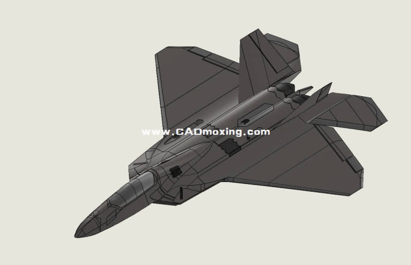 CAD模型网美国空军F-22 猛禽战斗机飞机模型三维模型