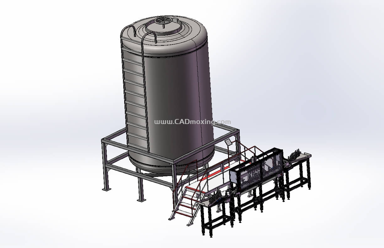 CAD模型网液体啤酒饮料灌装机三维模型