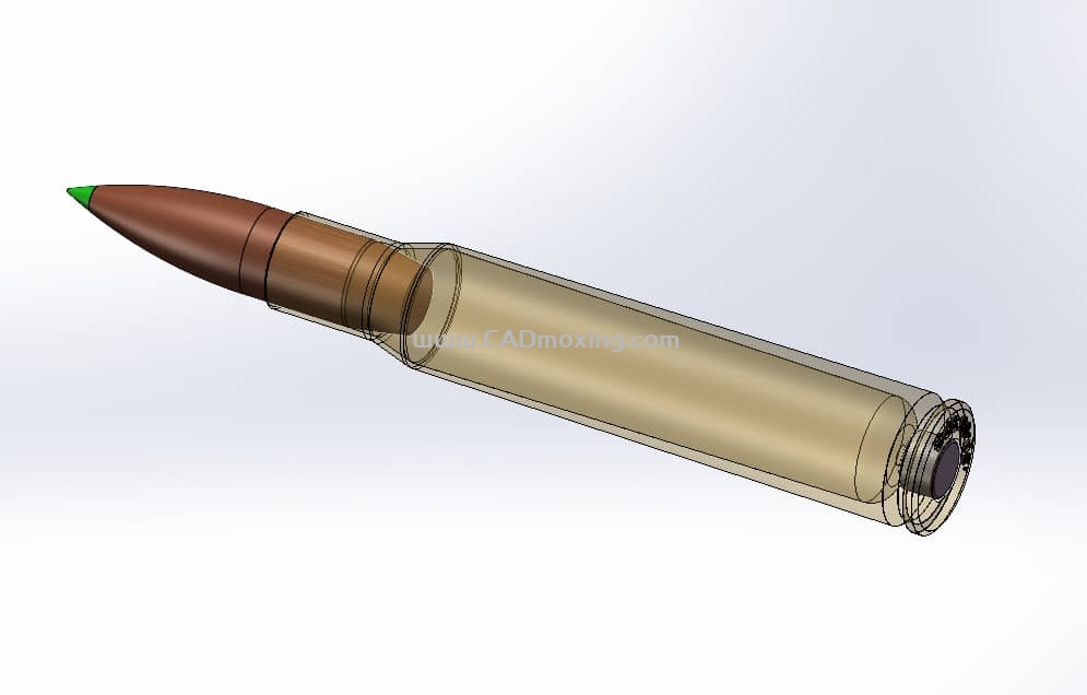 30英寸口径7.62×63毫米.30-06春田步枪子弹三维模型-CAD模型网海量3D 