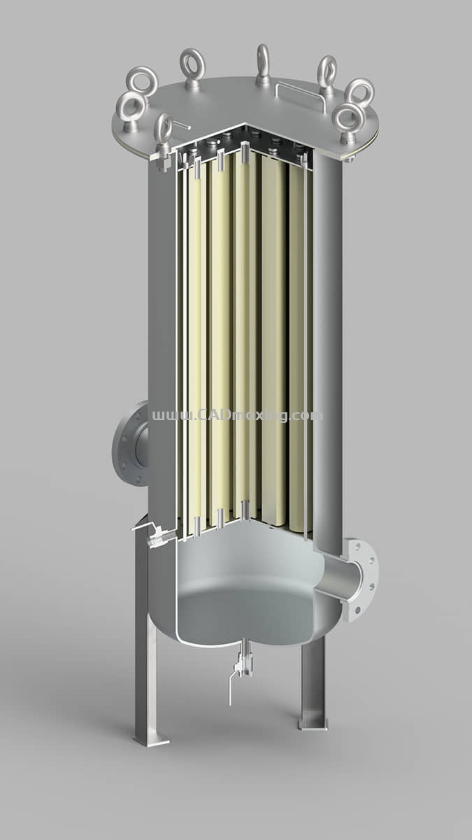 CAD模型网多聚丙烯滤芯过滤器外壳过滤器三维模型