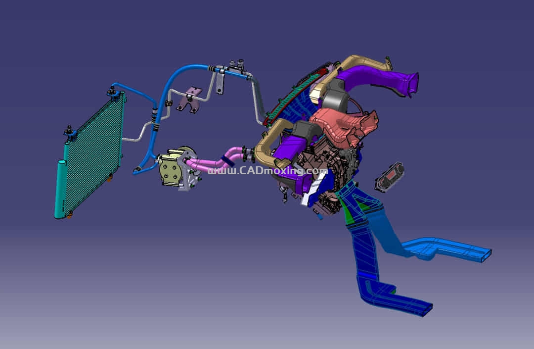 汽车空调系统 结构设计模型