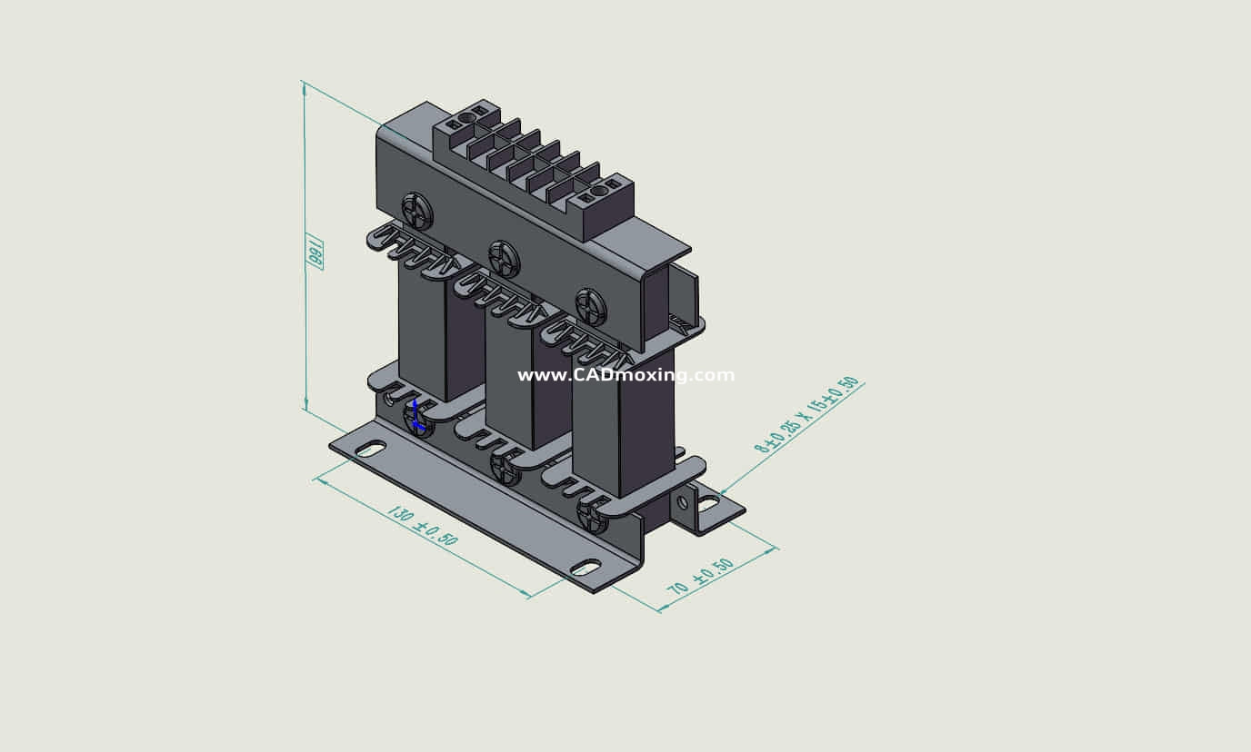 ACLSG-20三相干式进线电抗器三维模型