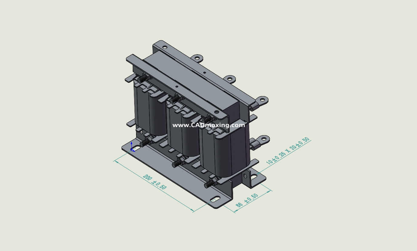 ACLSG-45三相干式进线电抗器三维模型