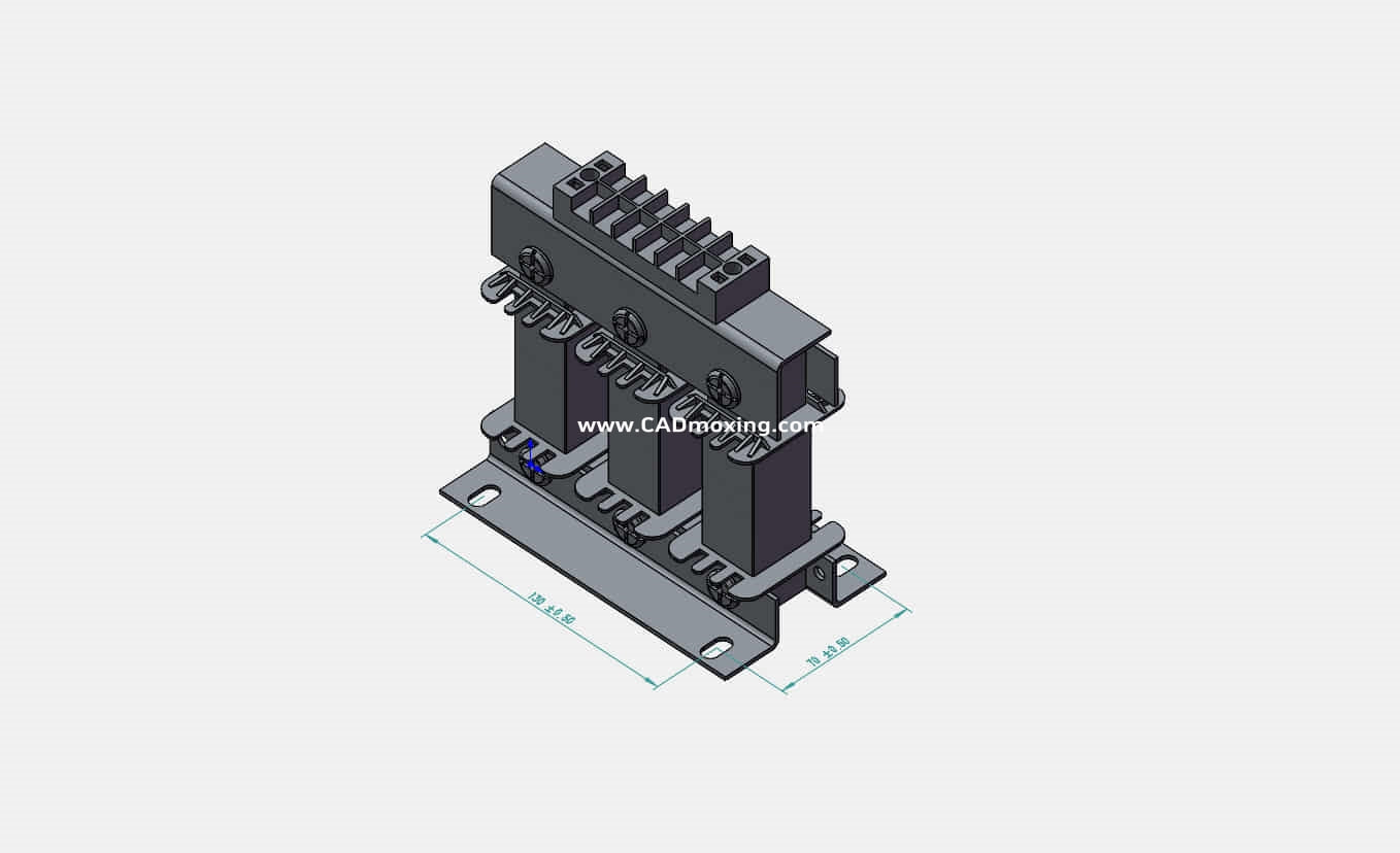 OCLSG-20三相干式进线电抗器三维模型