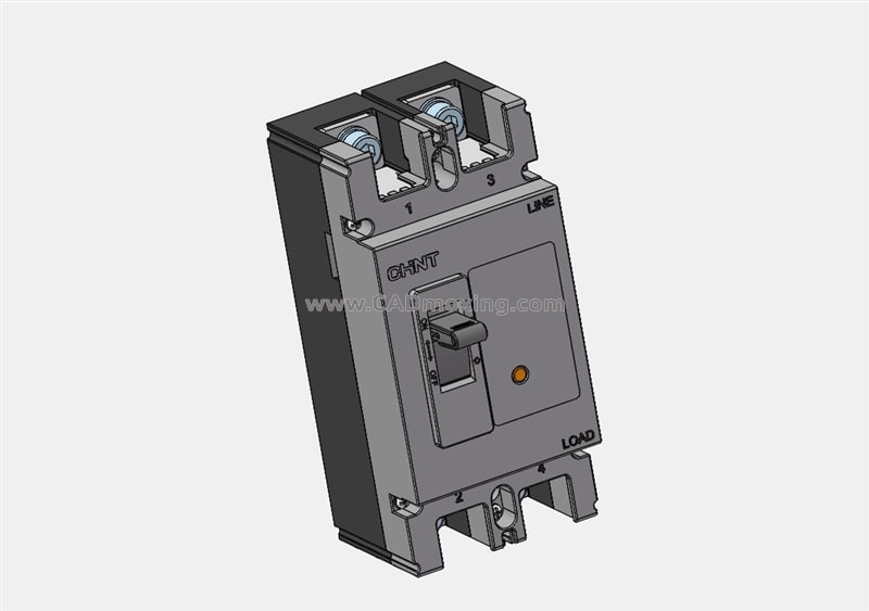 NM1-250S 2P 塑壳断路器开关三维模型（第二代）