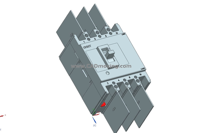 NM1-63H 4P塑壳断路器三维模型