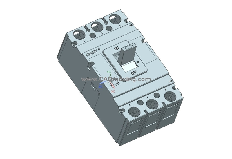 NM1-400 3P 塑壳断路器三维模型