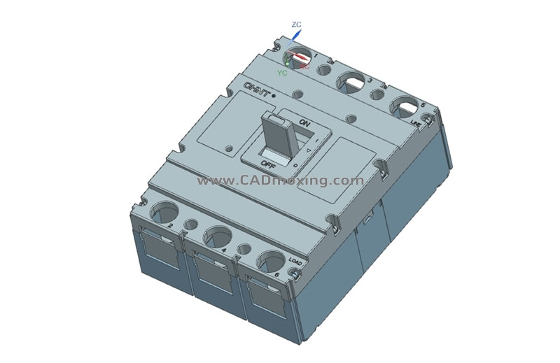 NM1-800 3P 塑壳断路器三维模型