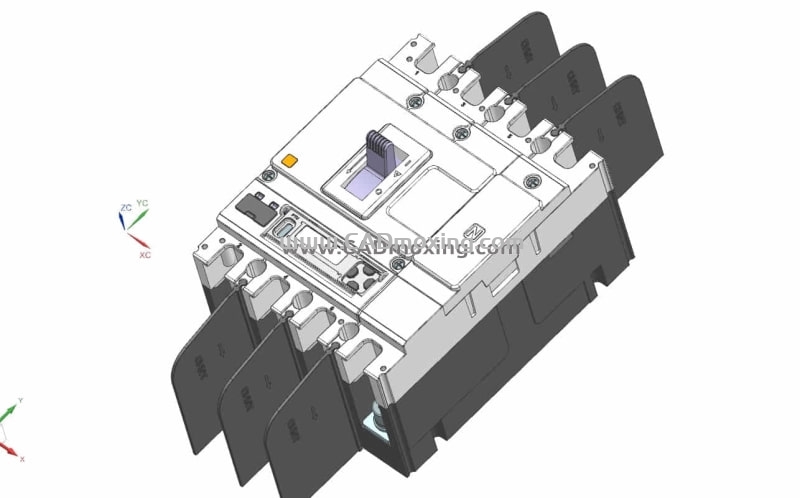 NM5S-125Q 4P高级型塑料外壳式断路器三维模型