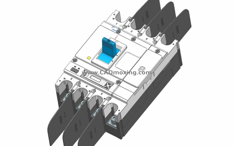 NM5S-400 4P高级型塑料外壳式断路器三维模型