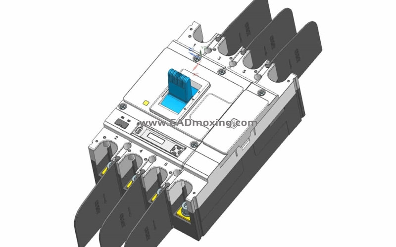 NM5S-630 4P高级型塑料外壳式断路器三维模型