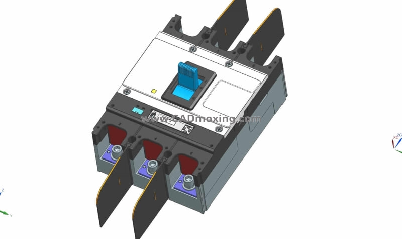 NM5S-1000 3P高级型塑料外壳式断路器三维模型