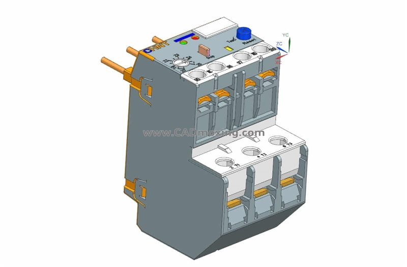 NRE8-25电子式过载继电器三维模型