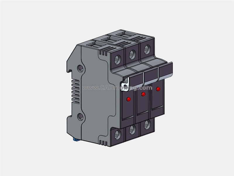 NRT28-32X 3P熔断器底座三维模型