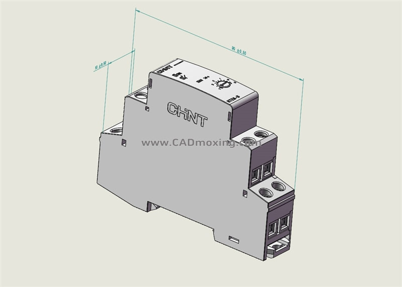 NTE8-A时间继电器开关三维模型