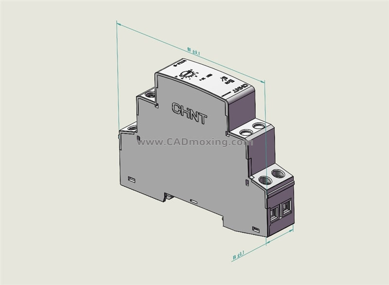 NTE8-B时间继电器开关三维模型