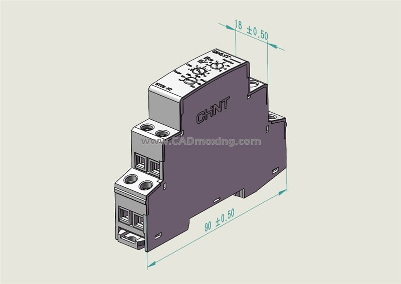 NTE8-M2时间继电器三维模型