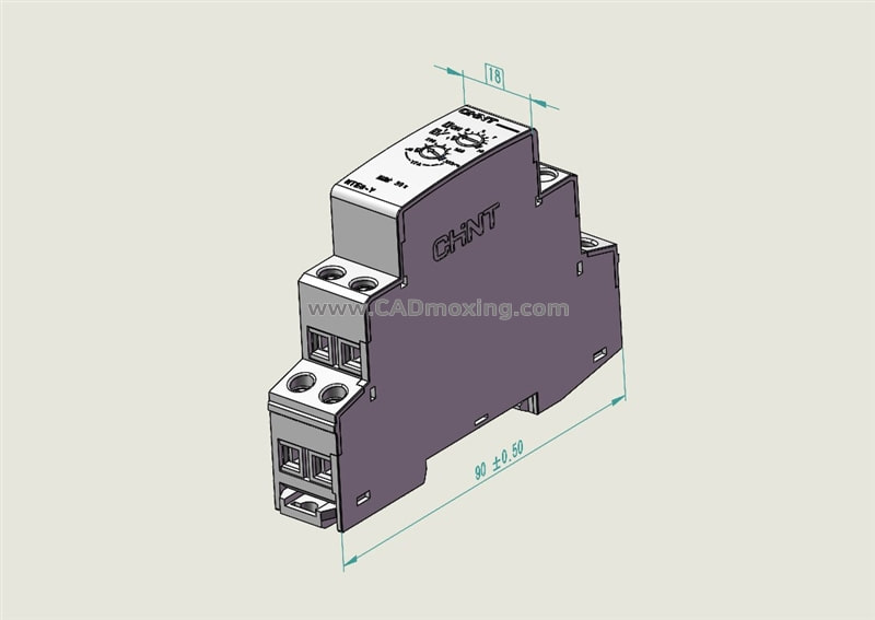 NTE8-Y时间继电器三维模型