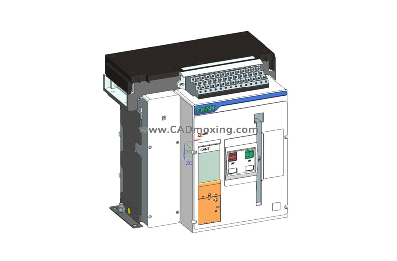 NXAF16N_H08-12 4P固定式万能式断路器三维模型