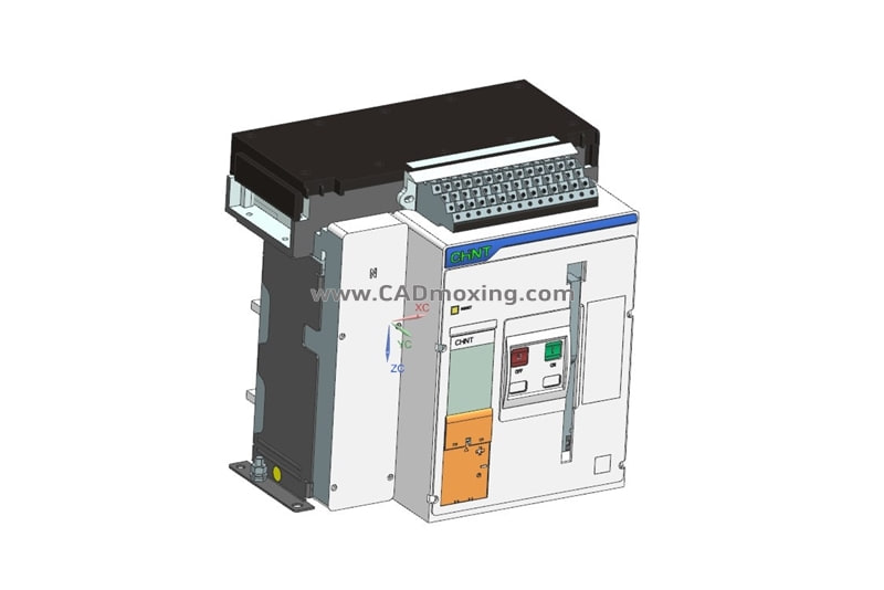 NXA16N_H08-12 4P固定式万能式断路器三维模型