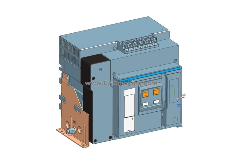 NXA25N_H20-25-4P固定万能式断路器三维模型