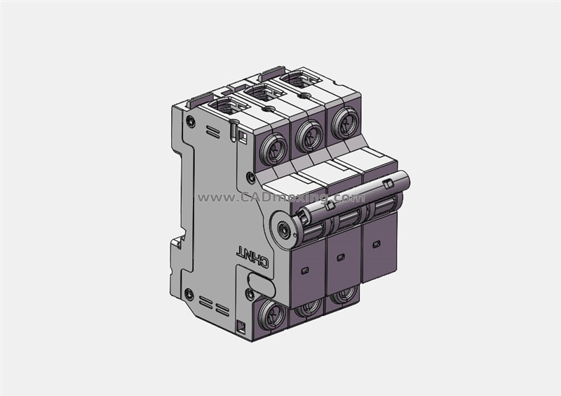 NXB-80G 3P小型断路器三维模型