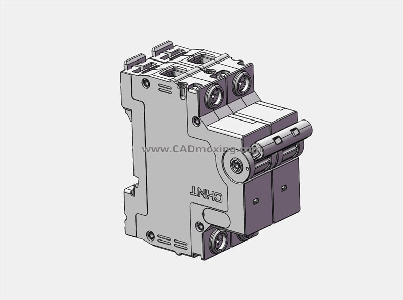 NXB-80 2P小型断路器空气开关三维模型