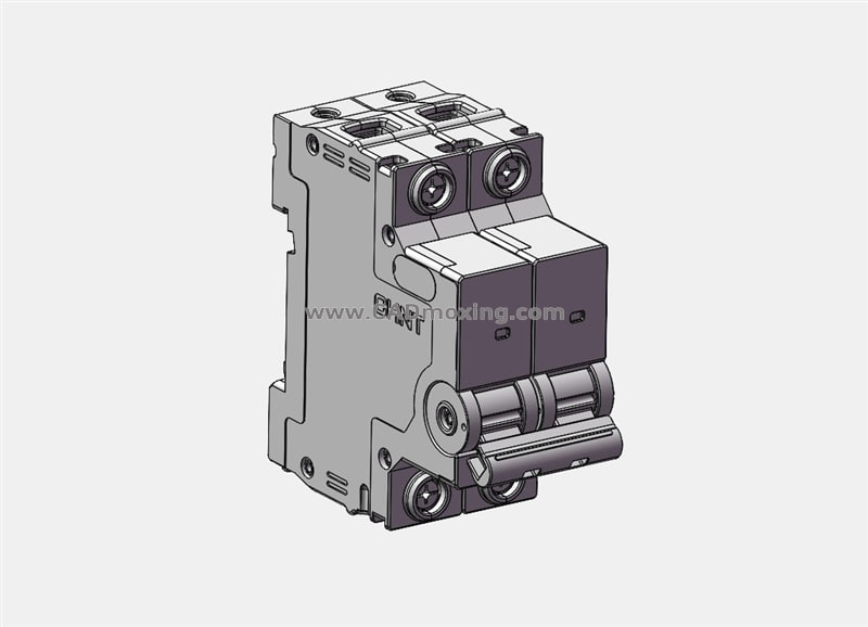 NXB-80 1P&N小型断路器三维模型
