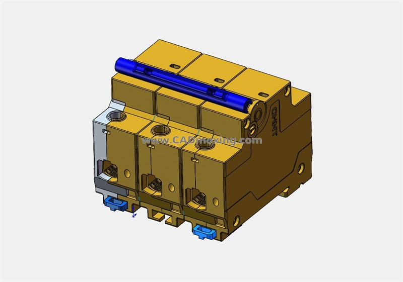 NXB-125G 3P塑料外壳式断路器三维模型