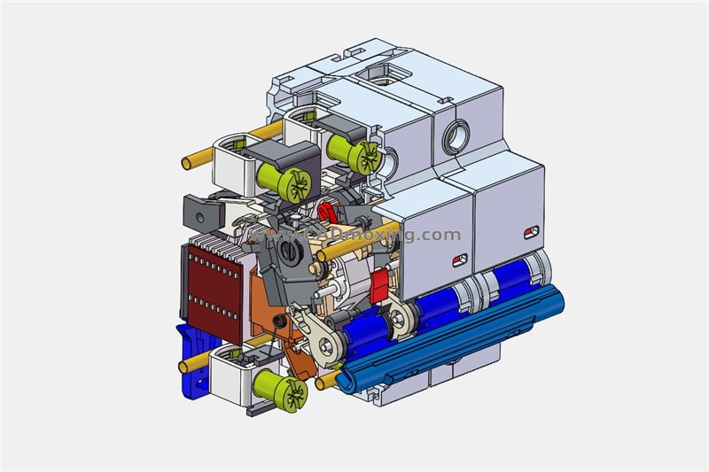 NXBF-125 3P塑料外壳式断路器三维模型