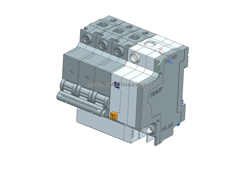 NXBFLE-32 3P剩余电流动作断路器空气开关三维模型免费下载