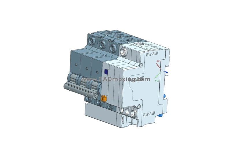 NXBFLE-32-3P剩余电流动作断路器空气开关三维模型免费下载